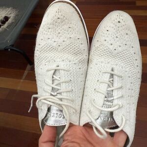 Cole Haan Women's Cream Knit Lace-Up Sneakers